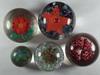 Appraisal: PAPERWEIGHTS - Five piece lot of glass paperweights Consisting of