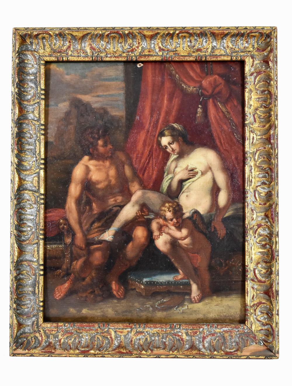 Appraisal: EUROPEAN SCHOOL TH TH CENTURY Mars and Venus Unsigned Oil