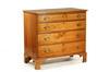 Appraisal: CHEST OF DRAWERS - Country Chippendale period cherry bow front