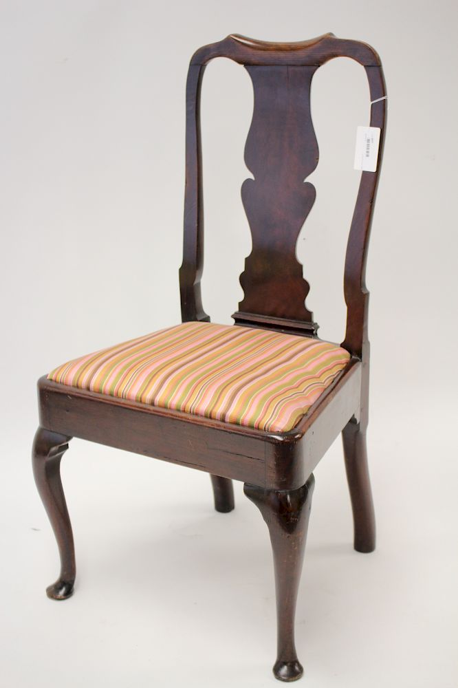 Appraisal: Queen Anne Walnut Side Chair H x W x D