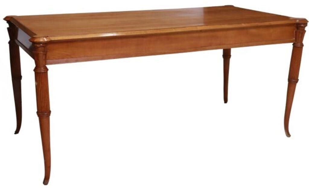 Appraisal: Italian mid-century modern fruitwood dining table in the manner of