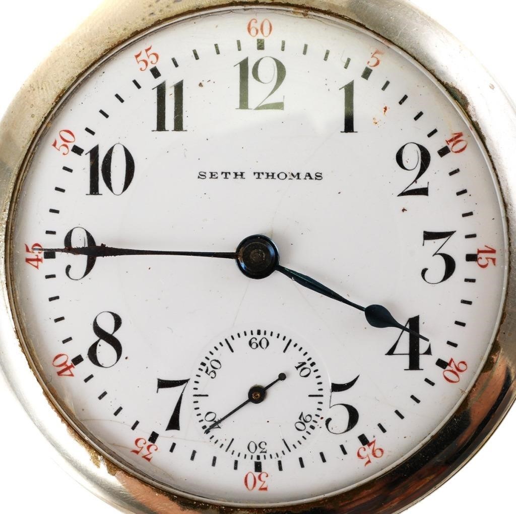 Appraisal: Vintage Seth Thomas open face pocket watch Full plate tone