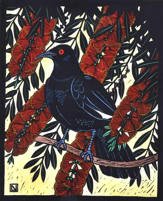 Appraisal: LESLIE VAN DER SLUYS - White Winged Chough and Calistemon