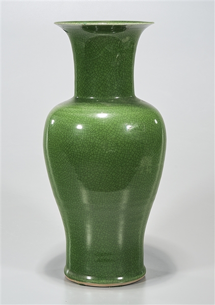 Appraisal: Chinese green crackle glazed porcelain vase x approx Condition wear