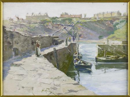 Appraisal: JOHN SMELLIE SCOTTISH FL -D CRAIL HARBOUR Signed oil on