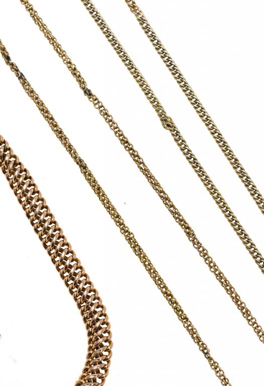 Appraisal: A GOLD GUARD CHAIN cm l marked early th c