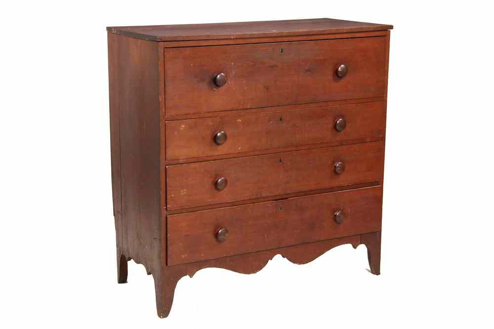 Appraisal: CHEST OF DRAWERS - Ca country Hepplewhite cherry chest of