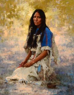 Appraisal: Howard Terpning b Woman of the Sioux Howard Terpning b