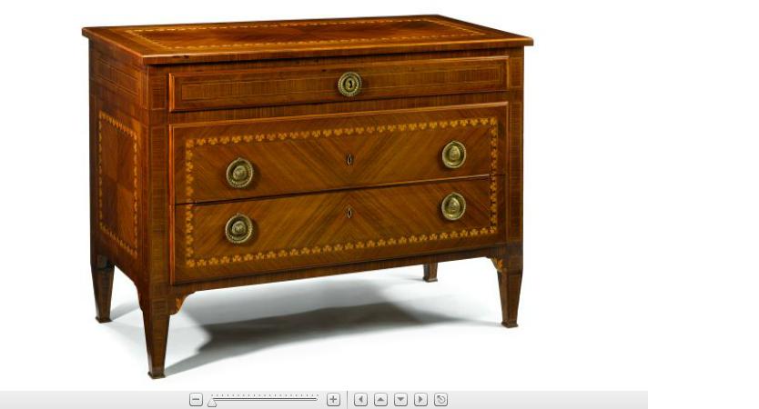 Appraisal: Italian neoclassical style inlaid kingwood and marquetry commode late th