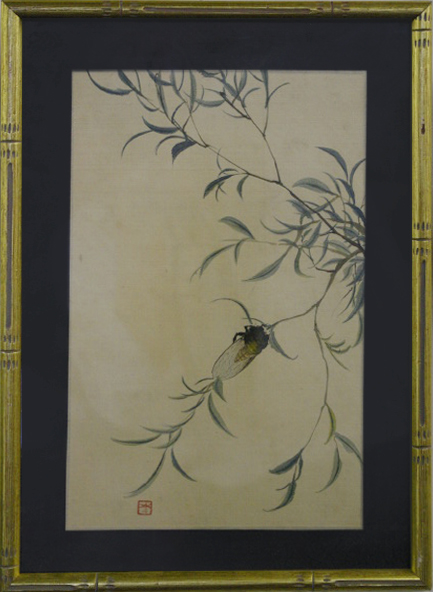 Appraisal: Five-Piece Suite of Japanese Taisho Painted Silk Panels first quarter