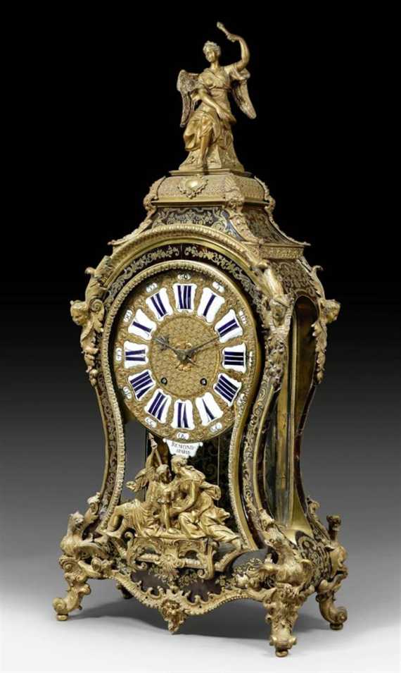 Appraisal: LARGE BOULLE CLOCK R gence the dial and movement signed