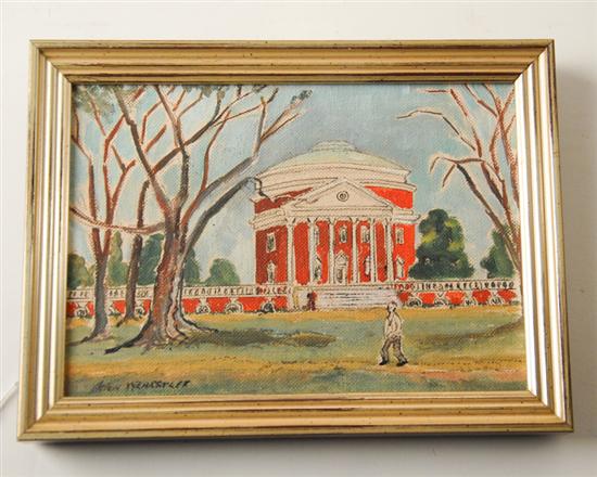 Appraisal: Helen F Wearstler Rotunda of University of Virginia Oil on