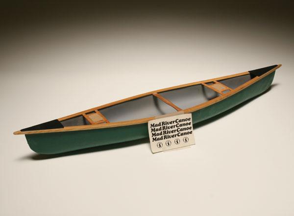 Appraisal: Canoe store display model boat molded body wood trim long