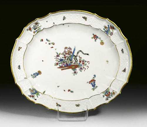 Appraisal: OVAL DISH 'GELBER L WE' Meissen circa - ' Altbrandenstein