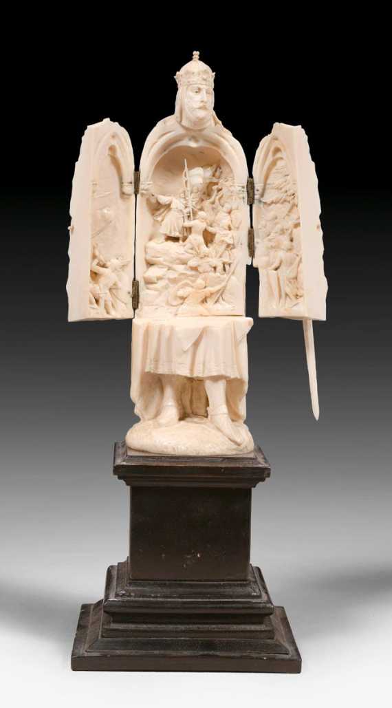 Appraisal: IVORY FIGURE OF EMPEROR OTTO I Revival style German end