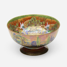 Appraisal: Daisy Makeig-Jones for Wedgwood FAIRYLAND LUSTRE FLAME POPLAR TREE CENTERPIECE