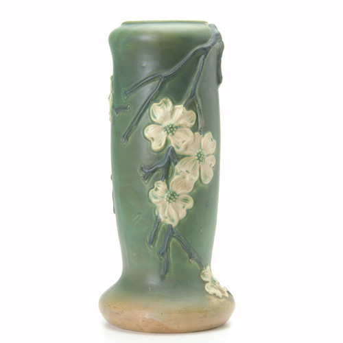 Appraisal: ROSEVILLE Dogwood I tall vase on squat base Unmarked x