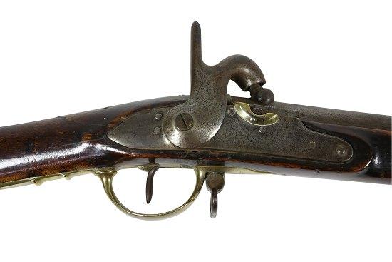 Appraisal: A mid th Century Continental percussion cap rifle converted from