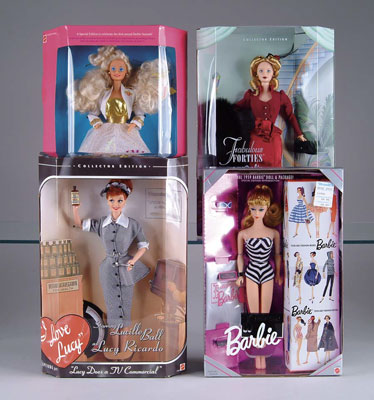 Appraisal: LOT OF BARBIES IN O B MISC ITEMS Lot includes