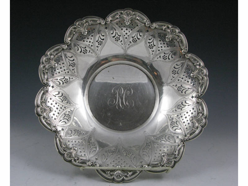 Appraisal: Gorham Sterling Silver Center Bowl ornate cast and applied ornament