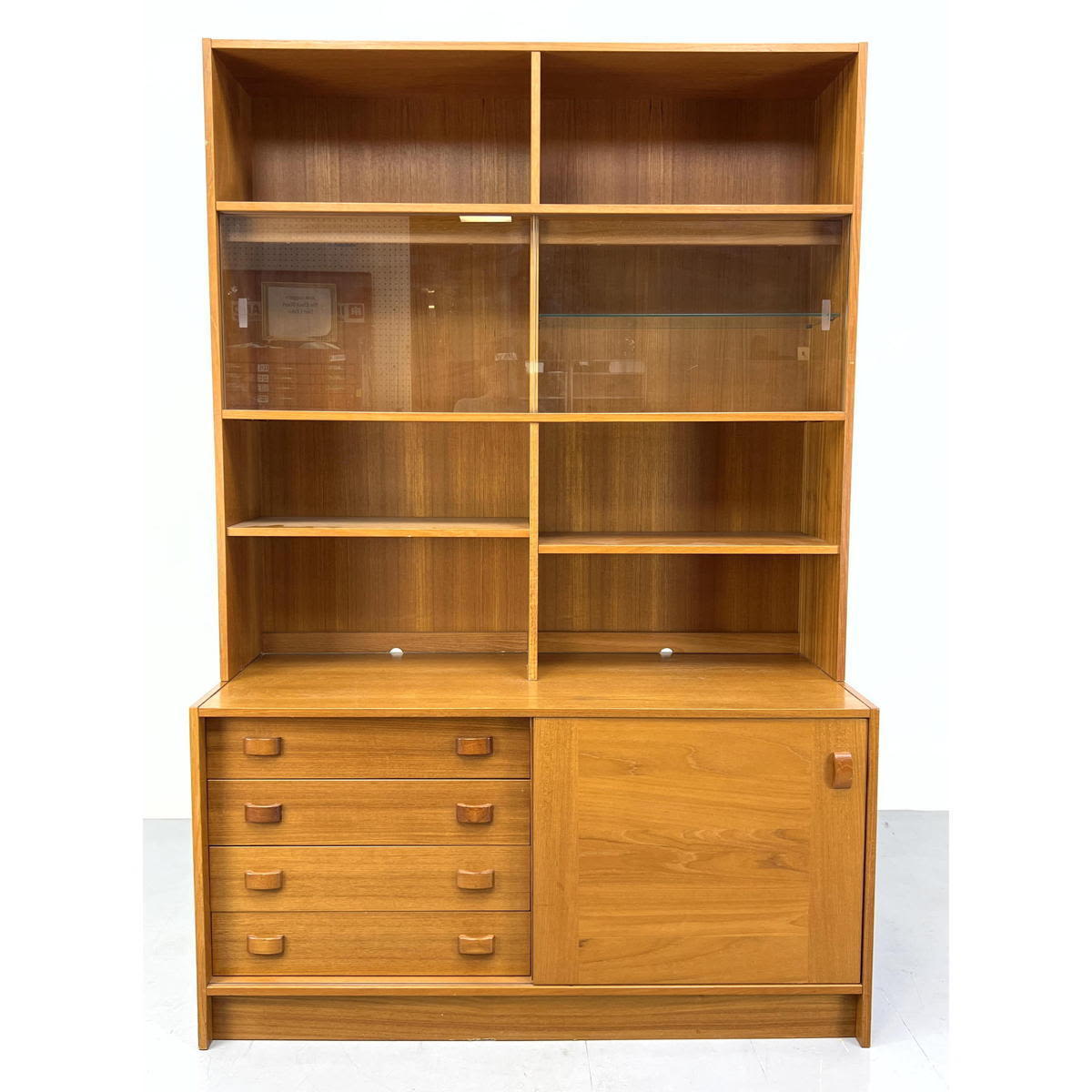 Appraisal: DOMINO MOBLER Danish Modern Teak Part Cabinet Bookcase Lower cabinet