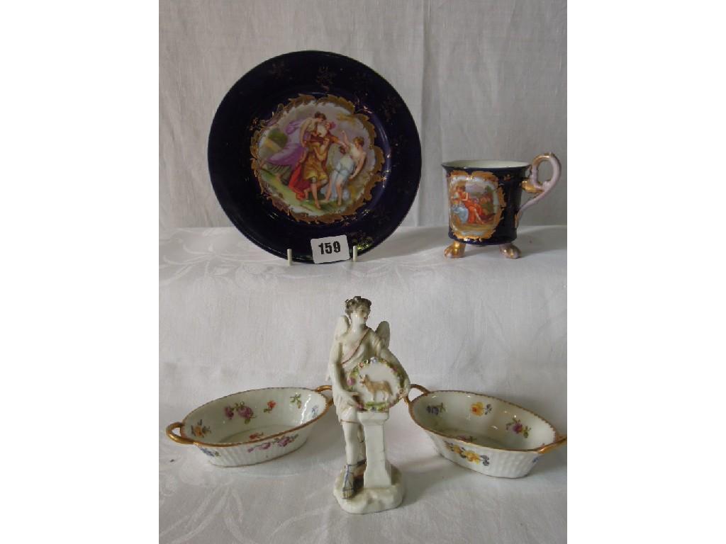 Appraisal: A collection of mainly continental ceramics including a pair of