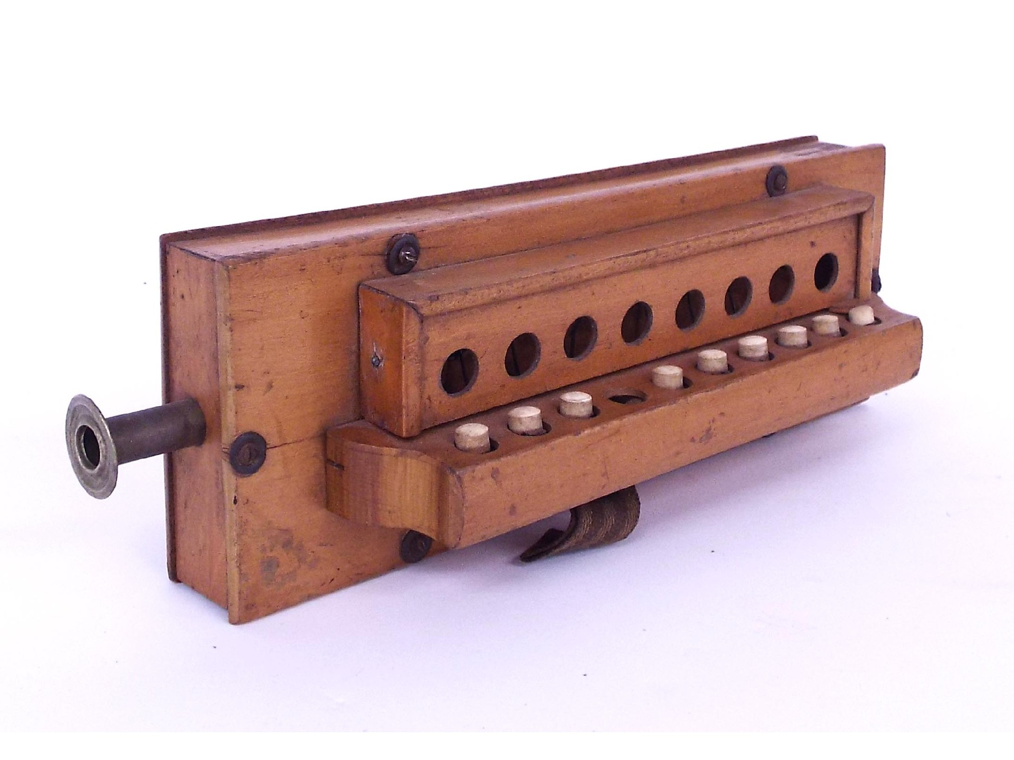 Appraisal: th century German walnut harmonica