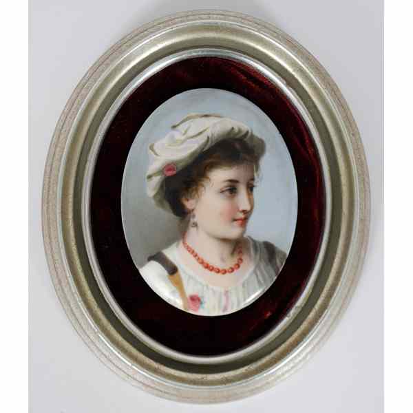 Appraisal: Continental Miniature Painted Portrait Early th century Continental a hand