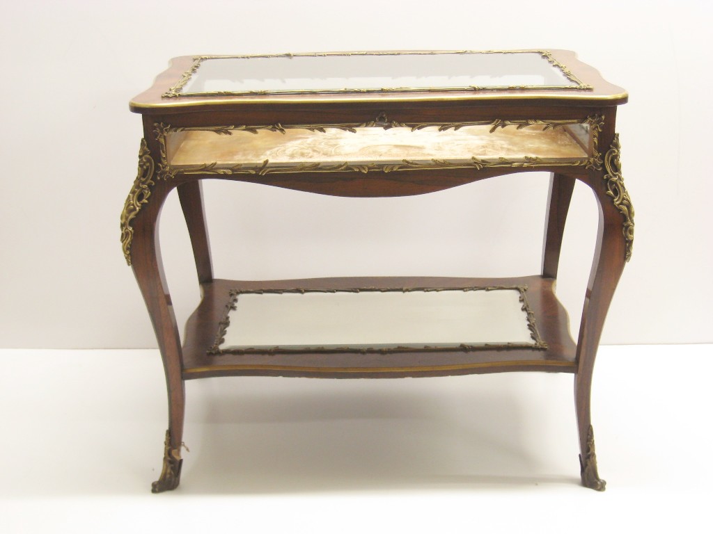 Appraisal: A Louis XVI rosewood Silver Table with gilt metal mounts