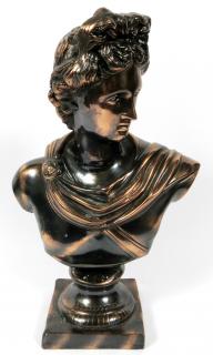 Appraisal: COPPER CLAD BUST OF ROMAN SOLDIER COPPER CLAD BUSTOF ROMAN