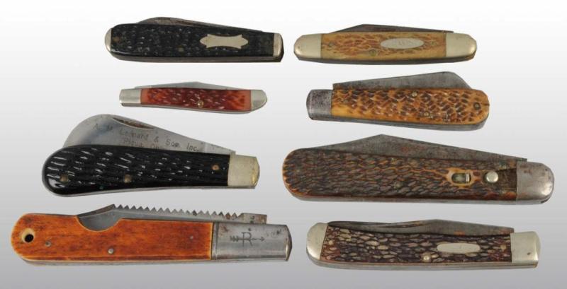 Appraisal: Lot of Bone Handled Pocket Knives Condition Excellent Size Largest