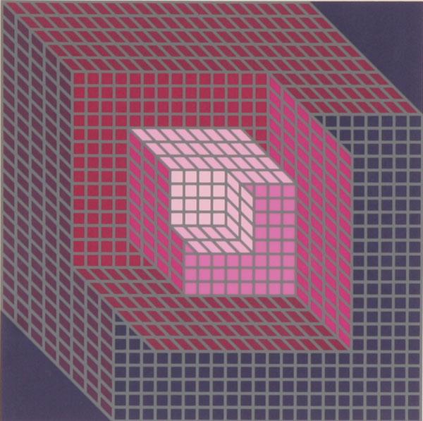 Appraisal: Victor Vasarely French Hungarian - Op Art serigraph x pencil