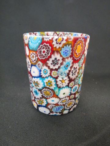 Appraisal: Millefiori Art Glass Tumbler satin excellent