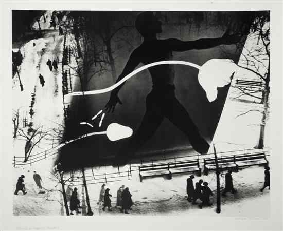 Appraisal: Barbara Morgan American - Spring on Madison Square silver gelatin