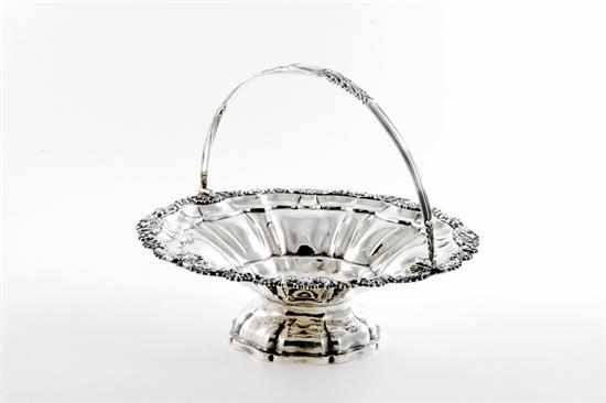 Appraisal: George IV sterling cake basket possibly William Stevenson London dated