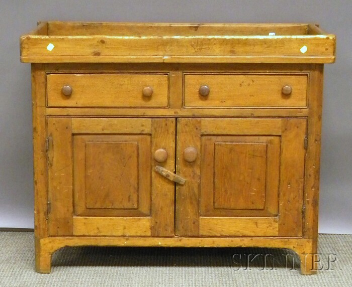 Appraisal: Diminutive Country Pine Dry Sink ht wd dp in