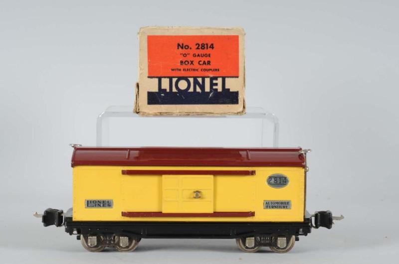 Appraisal: Lionel No O-Gauge Boxcar Description Pre-war Includes original box Late