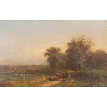 Appraisal: James McDougal Hart American - Cattle and Sheep in a