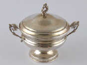 Appraisal: Italian silver standard Florence a two handled cup and cover