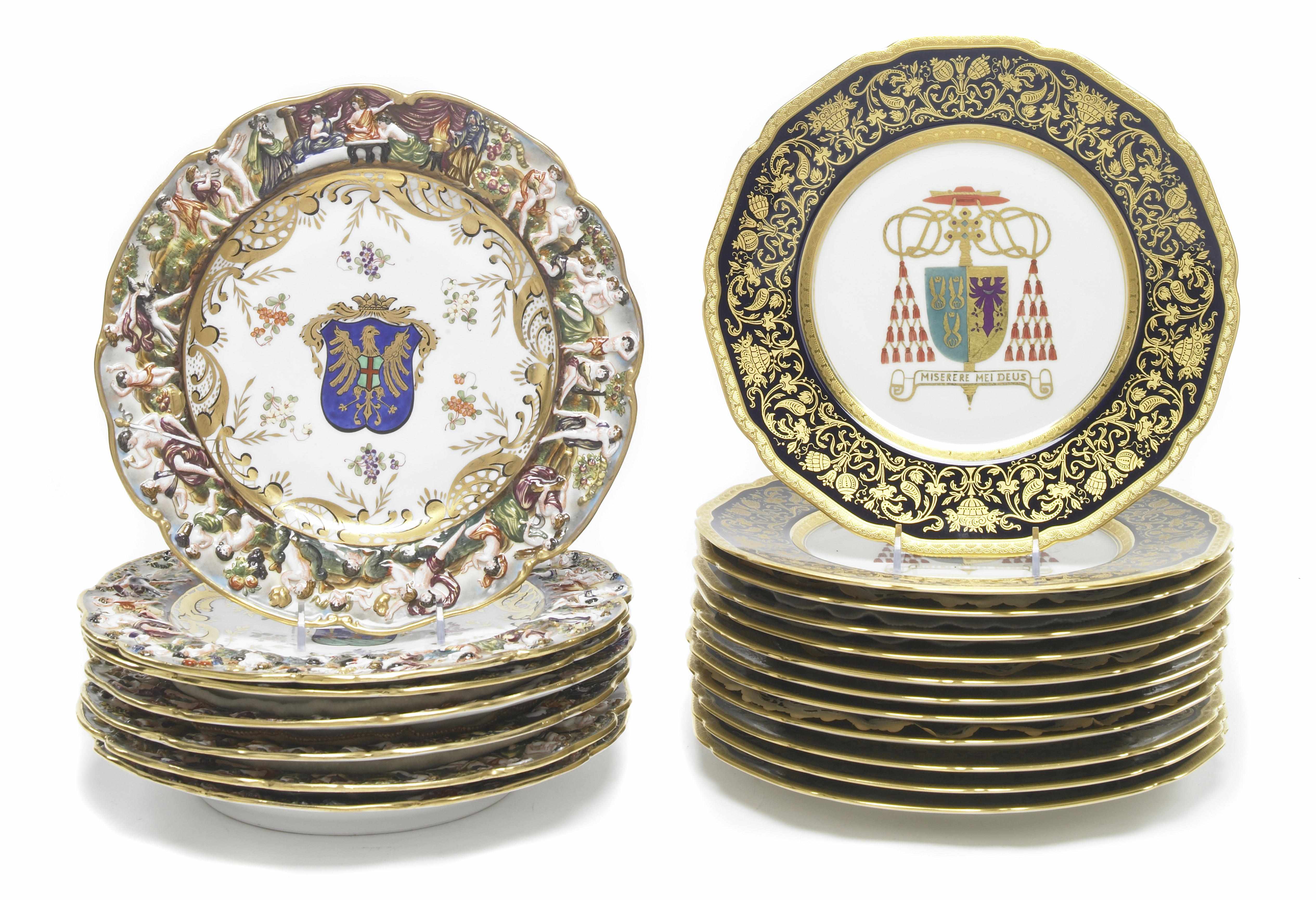 Appraisal: A set of Twelve German Royal York armorial porcelain plates