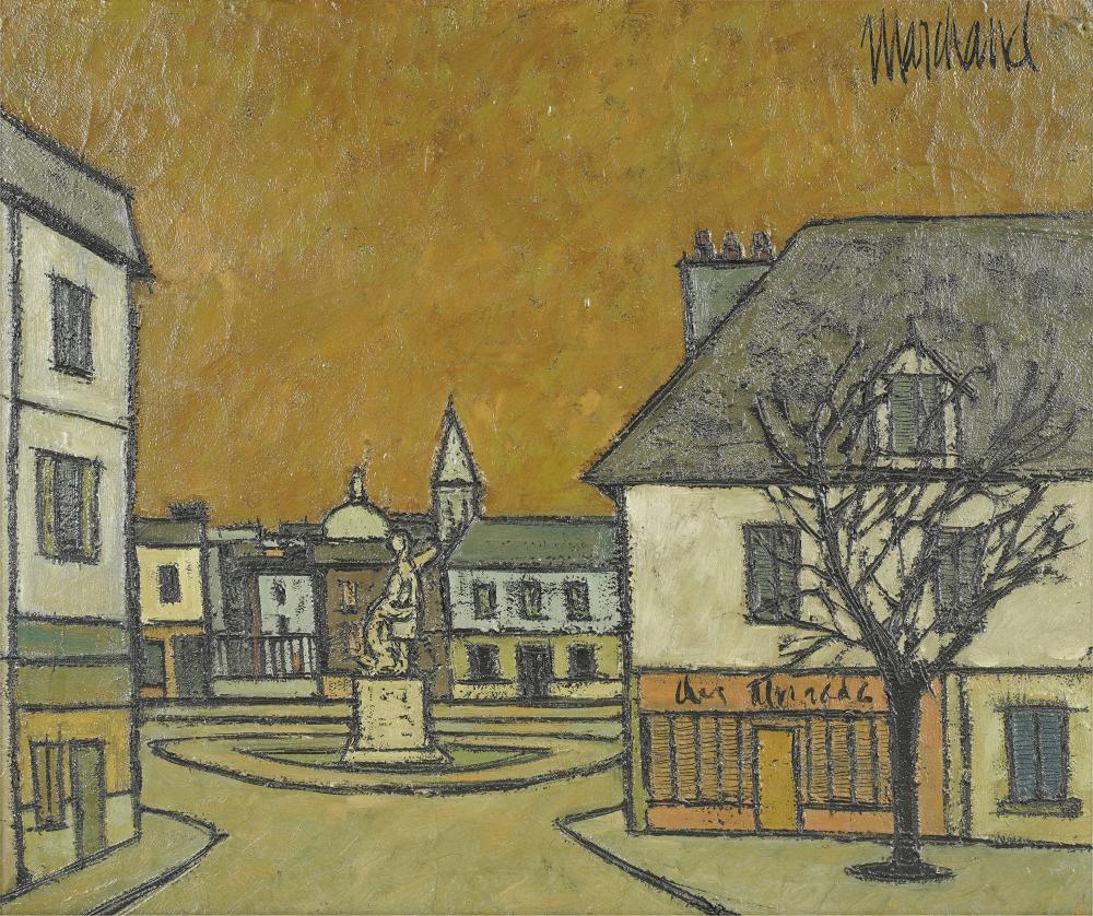 Appraisal: PHILLIPE MARCHAND TH CENTURY STREET SCENEoil on canvas signed upper