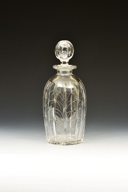 Appraisal: Clyde Farquarson for John Walsh Walsh'Ryde' decanter and stopper engraved