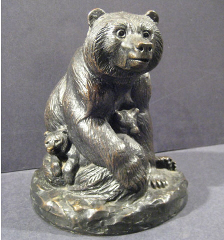 Appraisal: JOSEPH LORKOWSKI BOULTON AMERICAN Cast bronze figure of a bear