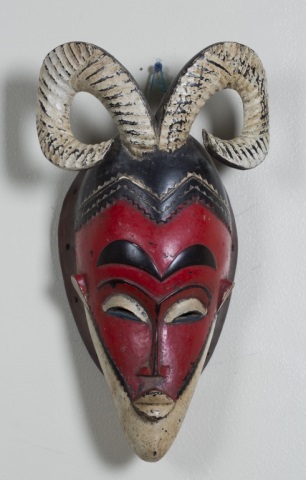 Appraisal: Red Devil Tribal Mask H x W x D