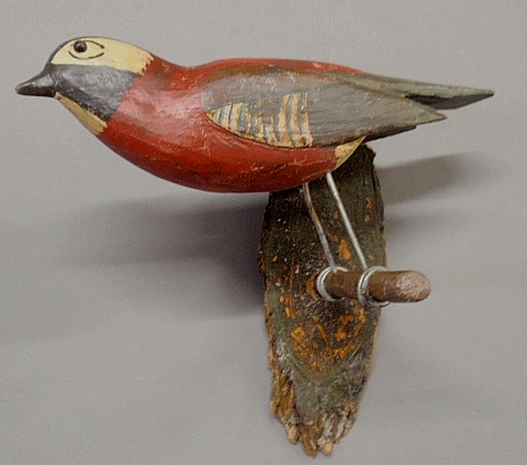 Appraisal: - Large carved and paint decorated bird late th c