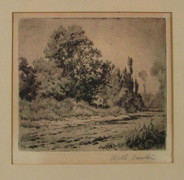 Appraisal: Will Vawter Indiana - x SLR Engraving Signed Lower Right