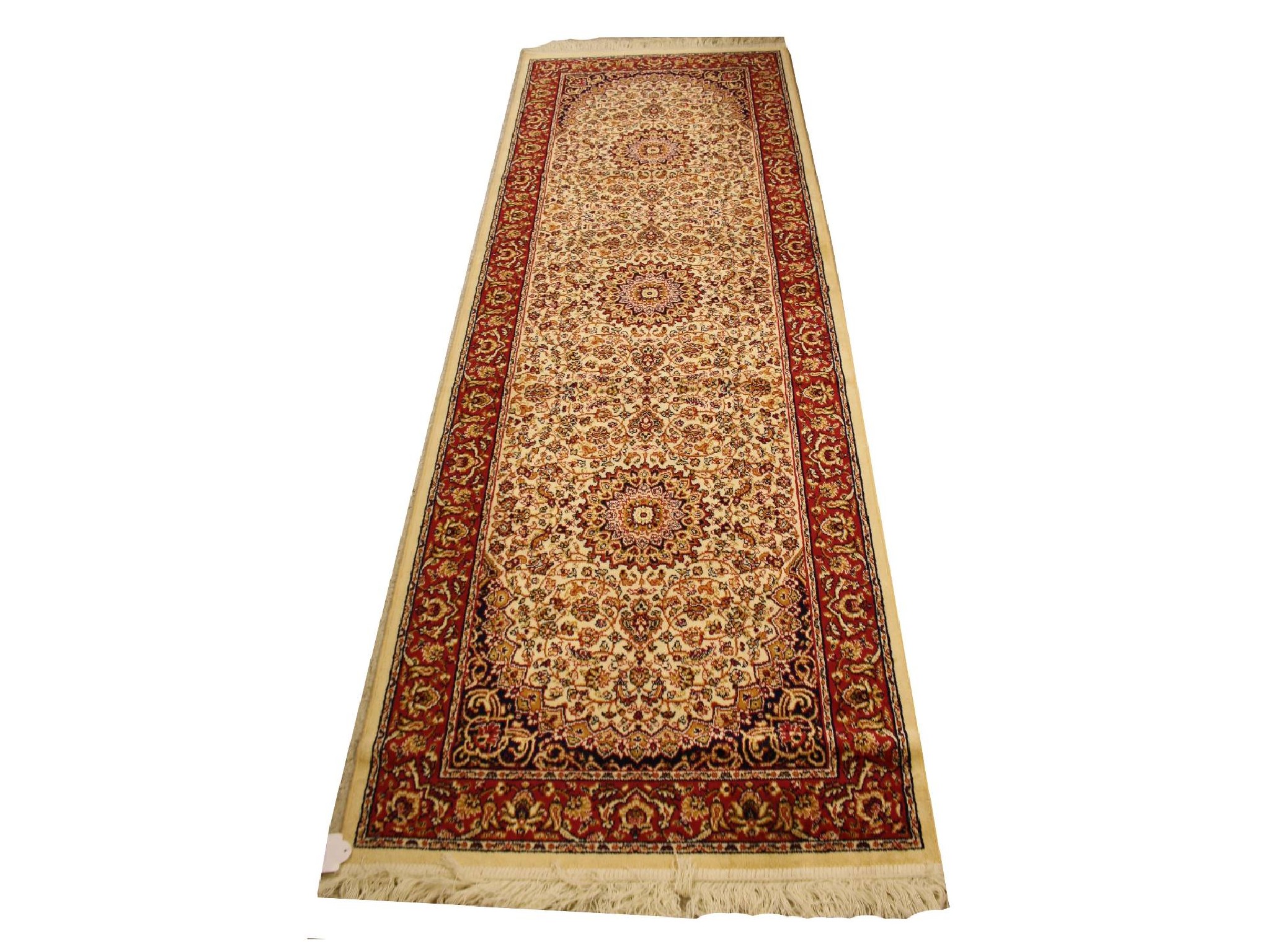 Appraisal: Keshan runner with beige ground x