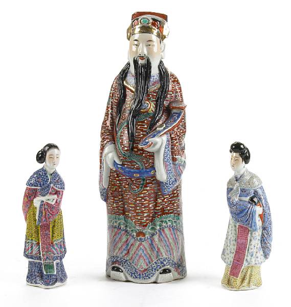 Appraisal: A group of five Chinese porcelain figures height of the