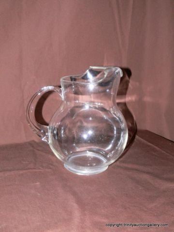 Appraisal: Vintage Clear Glass Beverage Pitcher - With Ice Lip Attached