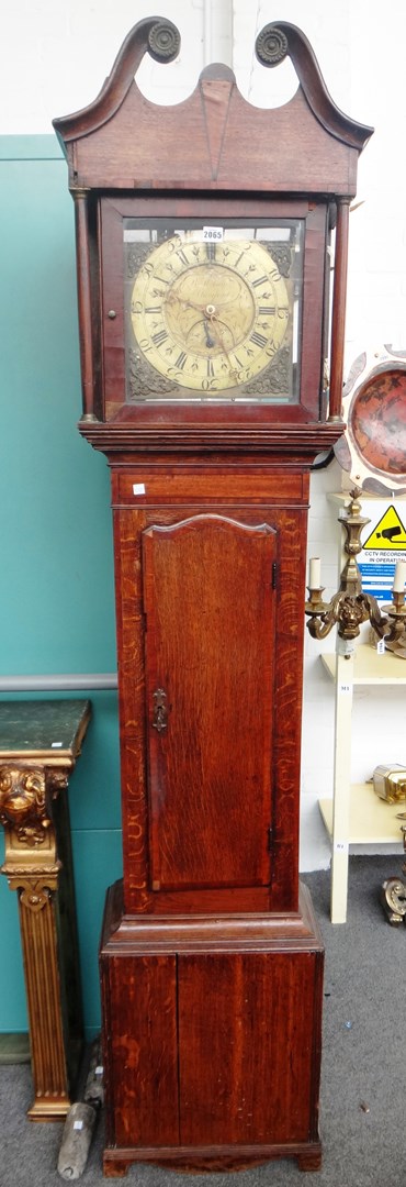 Appraisal: An th century eight day longcase clock the square eleven